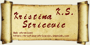 Kristina Stričević vizit kartica